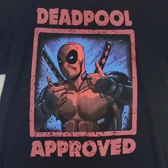 Deadpool Marvel T-Shirt Size Medium Black Graphic Movie EUC‎ - Picture 2 of 14